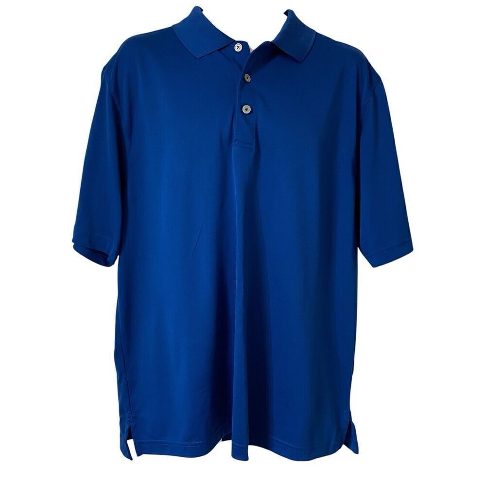 Ashworth Golf Polo Shirt Men's Large Blue Casual Lightweight
